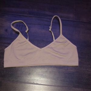 Tan none padded training bra